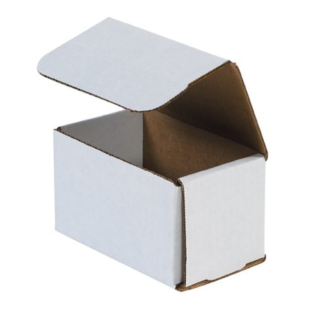 Bsc Preferred 5 x 3 x 3'' White Corrugated Mailers, 50PK BUY00026191